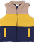 Contrast Knit Vest Mustard
