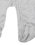 Cotton Modal Double Zip Romper Grey Marle