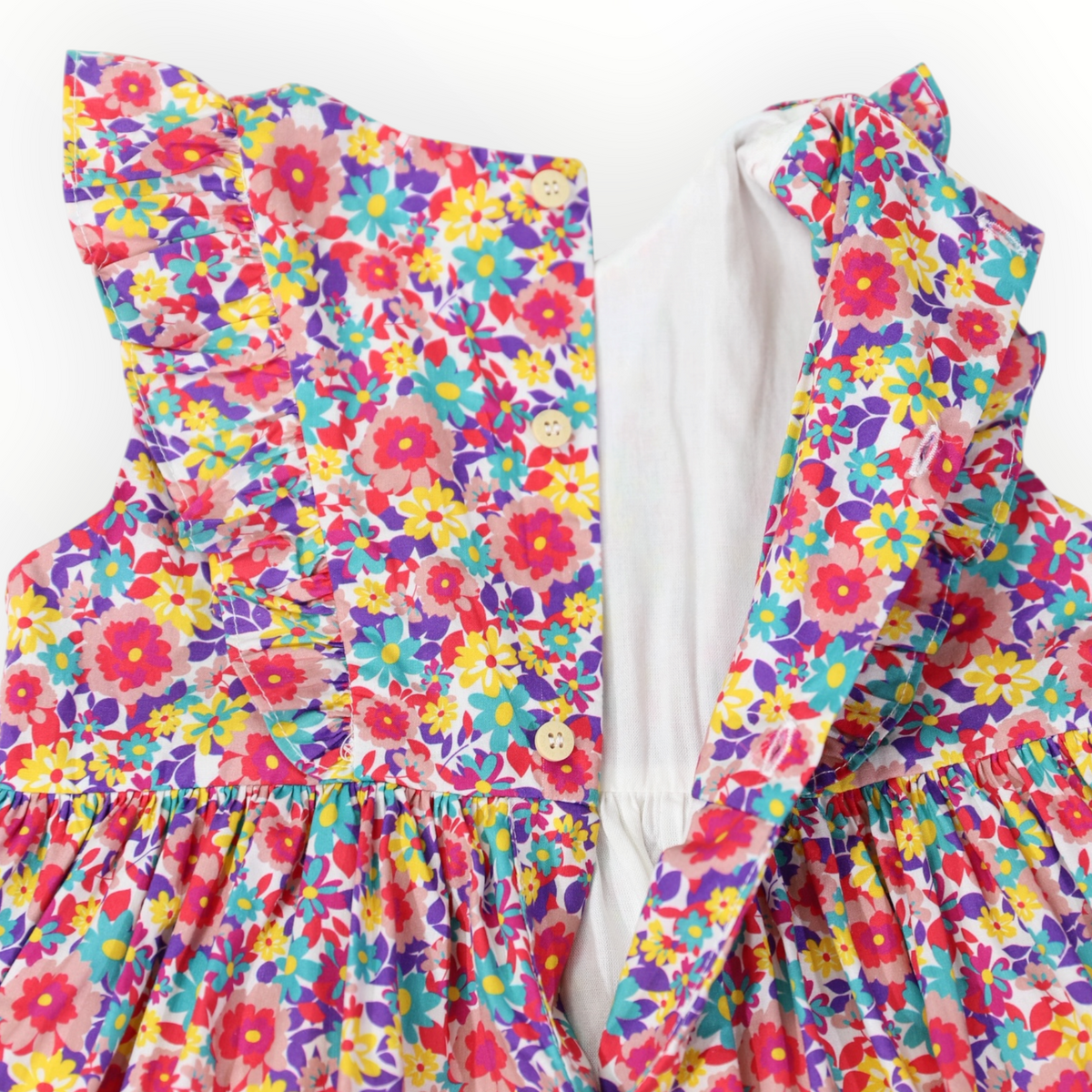 Bold Smocked Floral Dress Pink