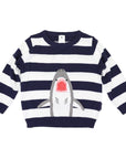 Shark Knit Sweater Navy Stripe