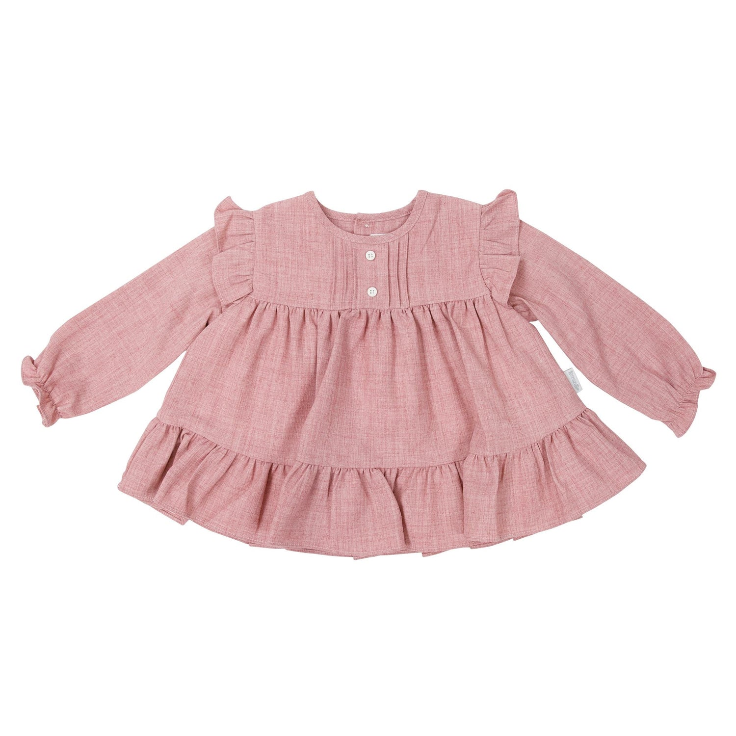 Soft Woven Frill Blouse Pink