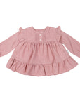 Soft Woven Frill Blouse Pink