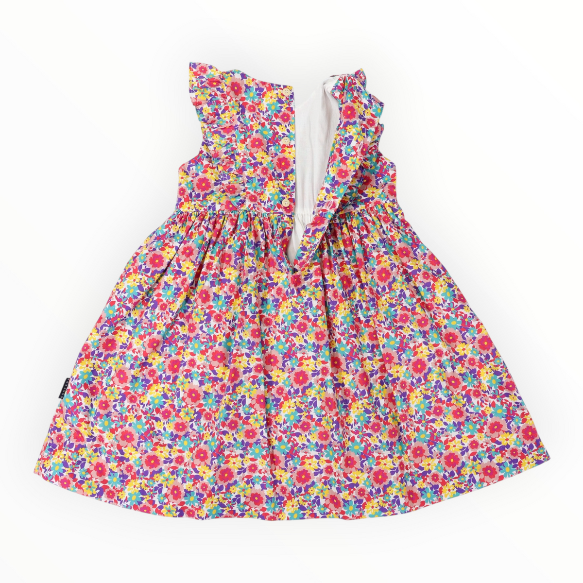 Bold Smocked Floral Dress Pink