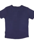 Short Sleeve Cotton Modal Henley Tee Navy