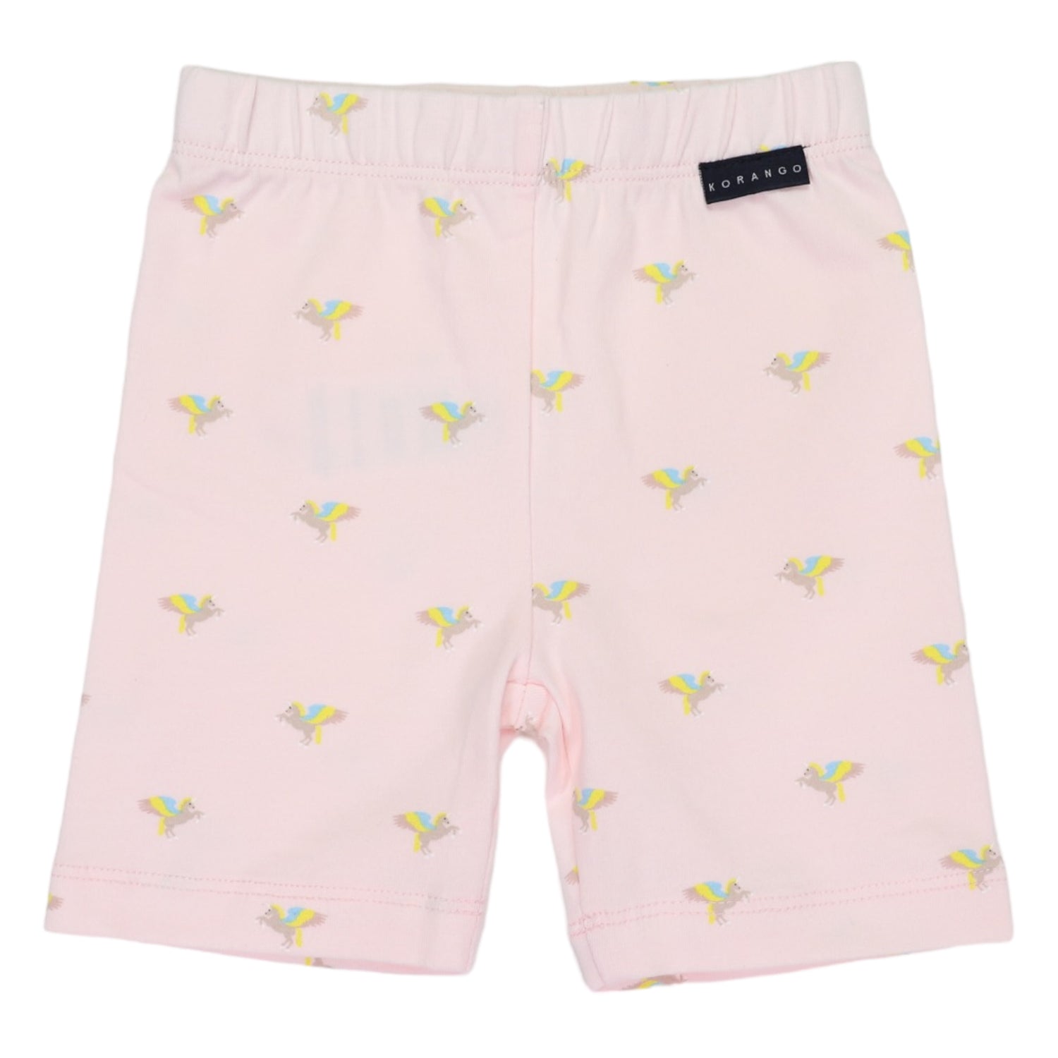 Unicorn Print Cotton Bike Short Light Pink