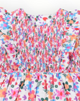 Smocked Bold Floral Dress