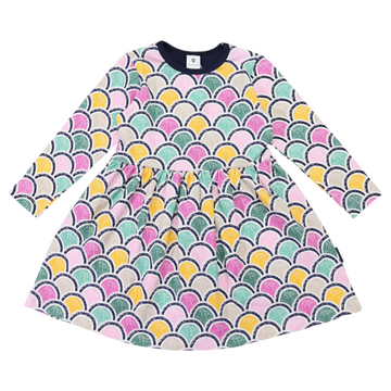 Cotton Arch Print Dress Green