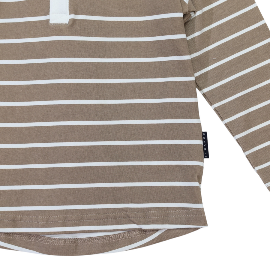 Striped Rugby Top Chestnut