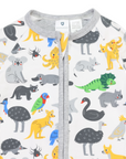 Australian Animal Zip Onesie Grey