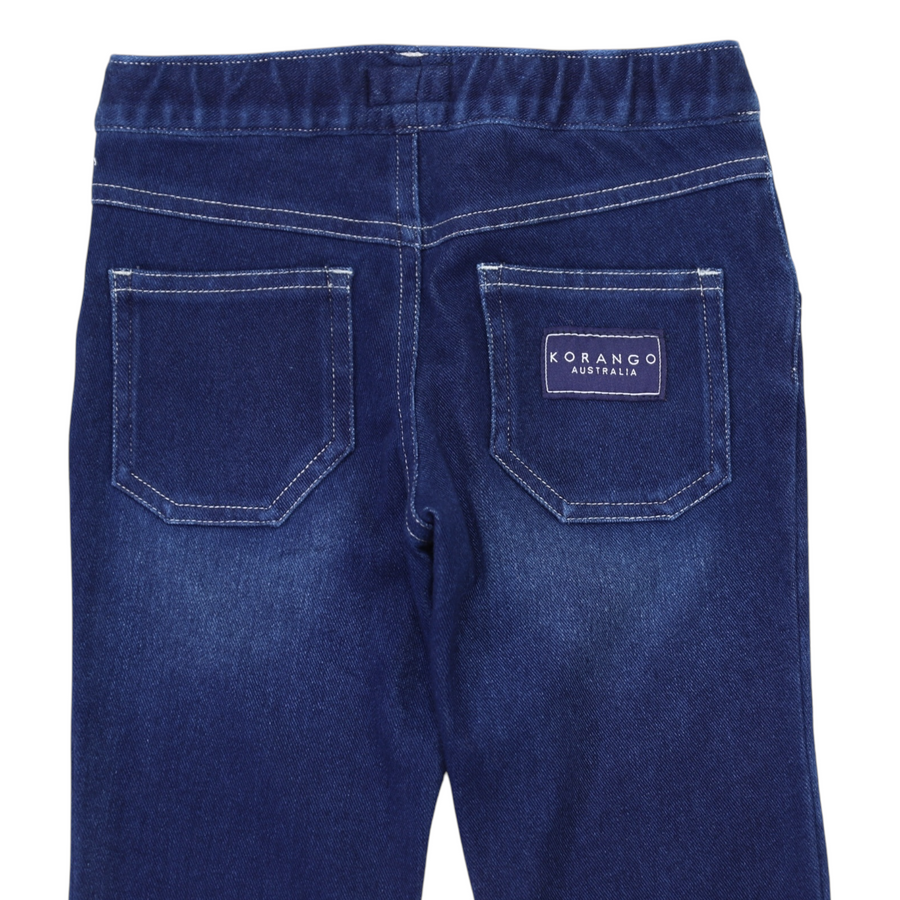 Denim Drawstring Pant Dark