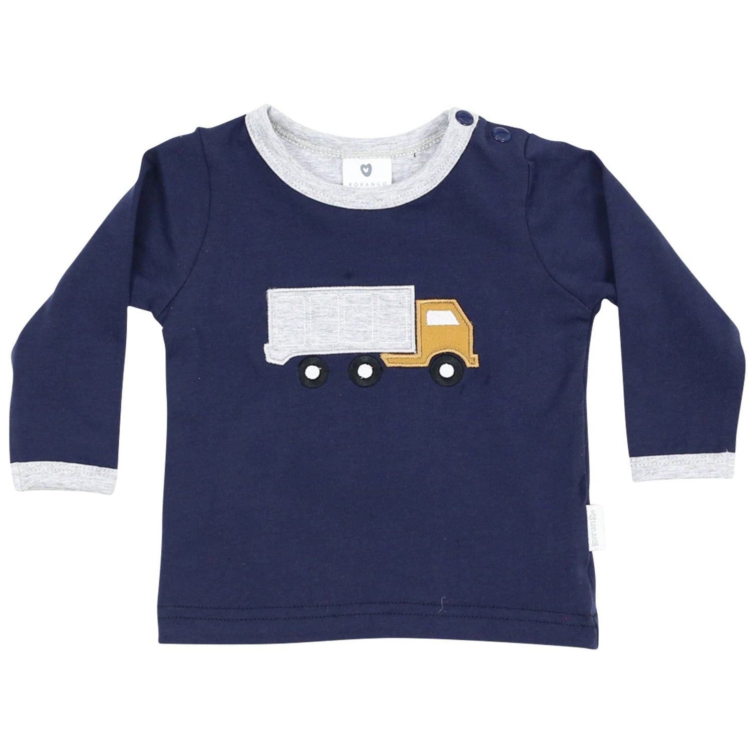 Long Sleeve Top with Truck Navy