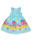 At the Beach Frill Dress Blue