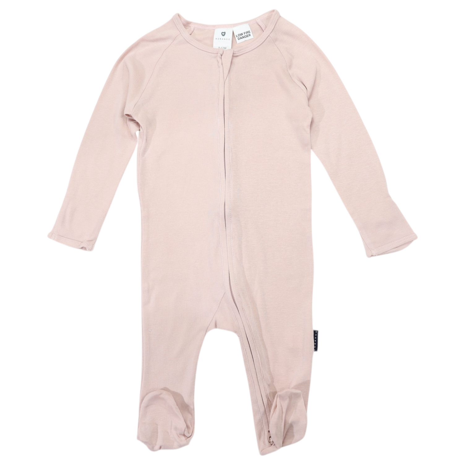 Cotton Modal Double Zip Romper Dusty Pink