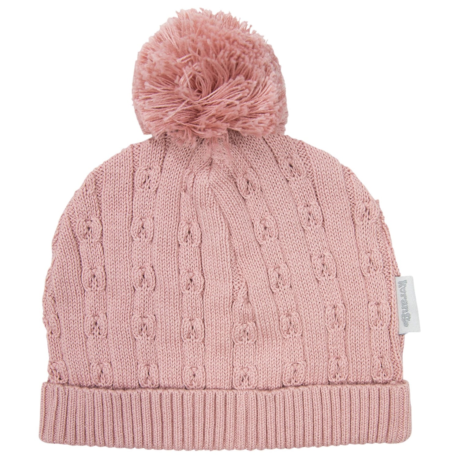 Fine Cable Knit Beanie Pink