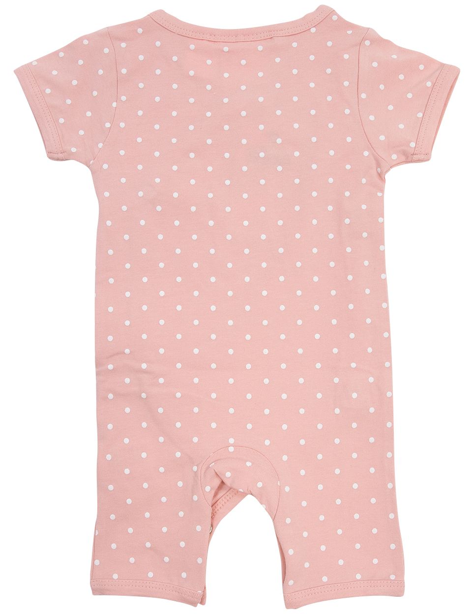 Organic Cotton Short Sleeve Romper Pink Spot