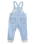 Denim Knit Overalls Light Denim