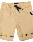 Trucks and Diggers Embroidered Twill Short Sand