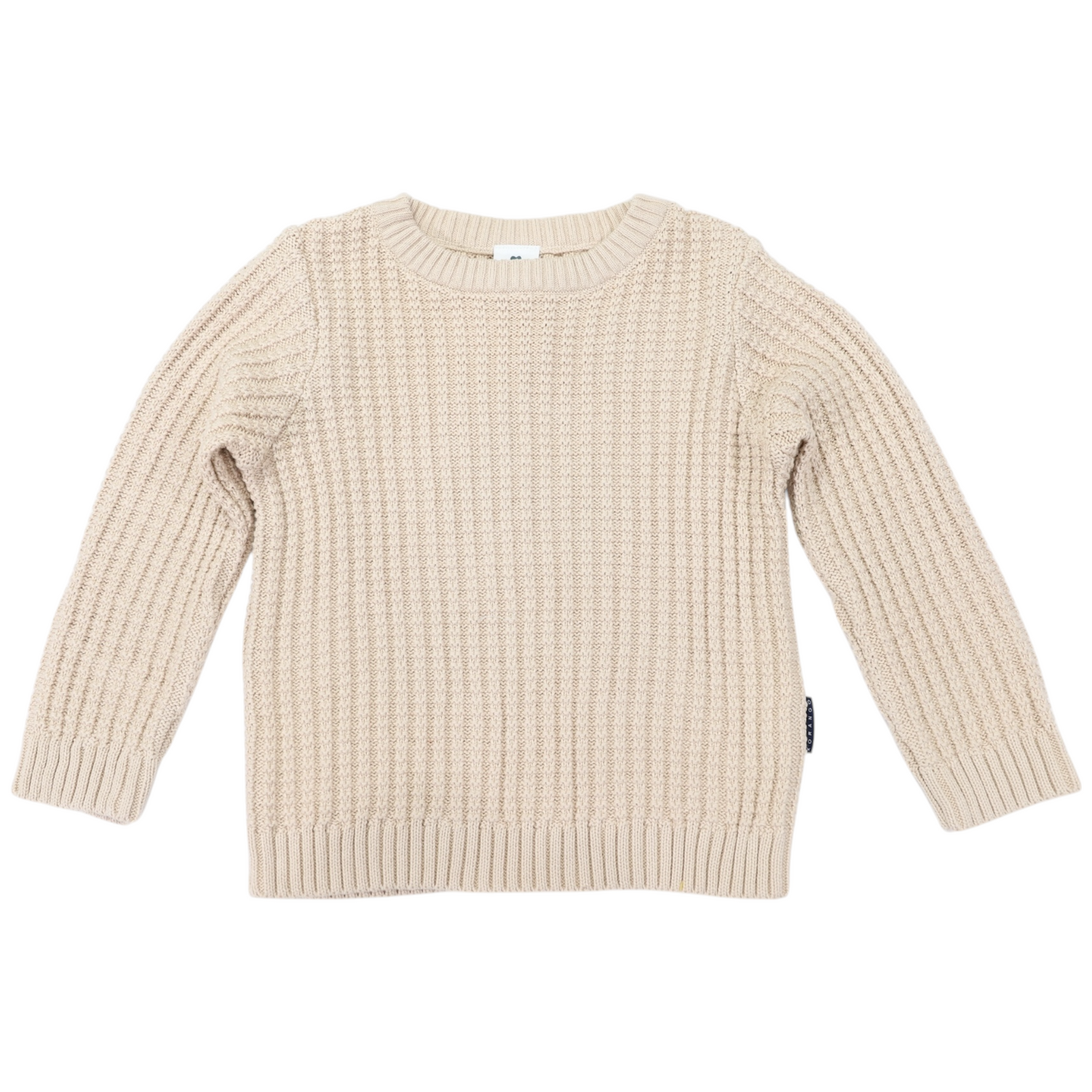 Textured Knit Sweater Beige