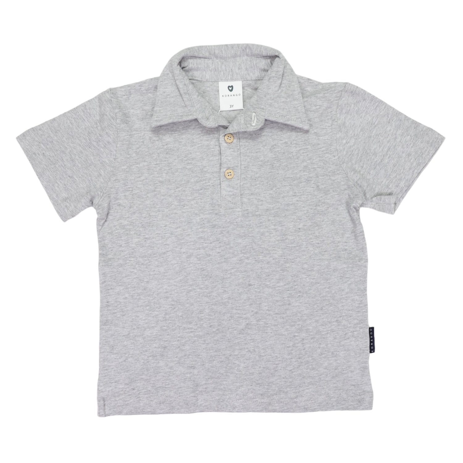 Cotton Stretch Polo Grey Marle
