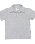 Cotton Stretch Polo Grey Marle