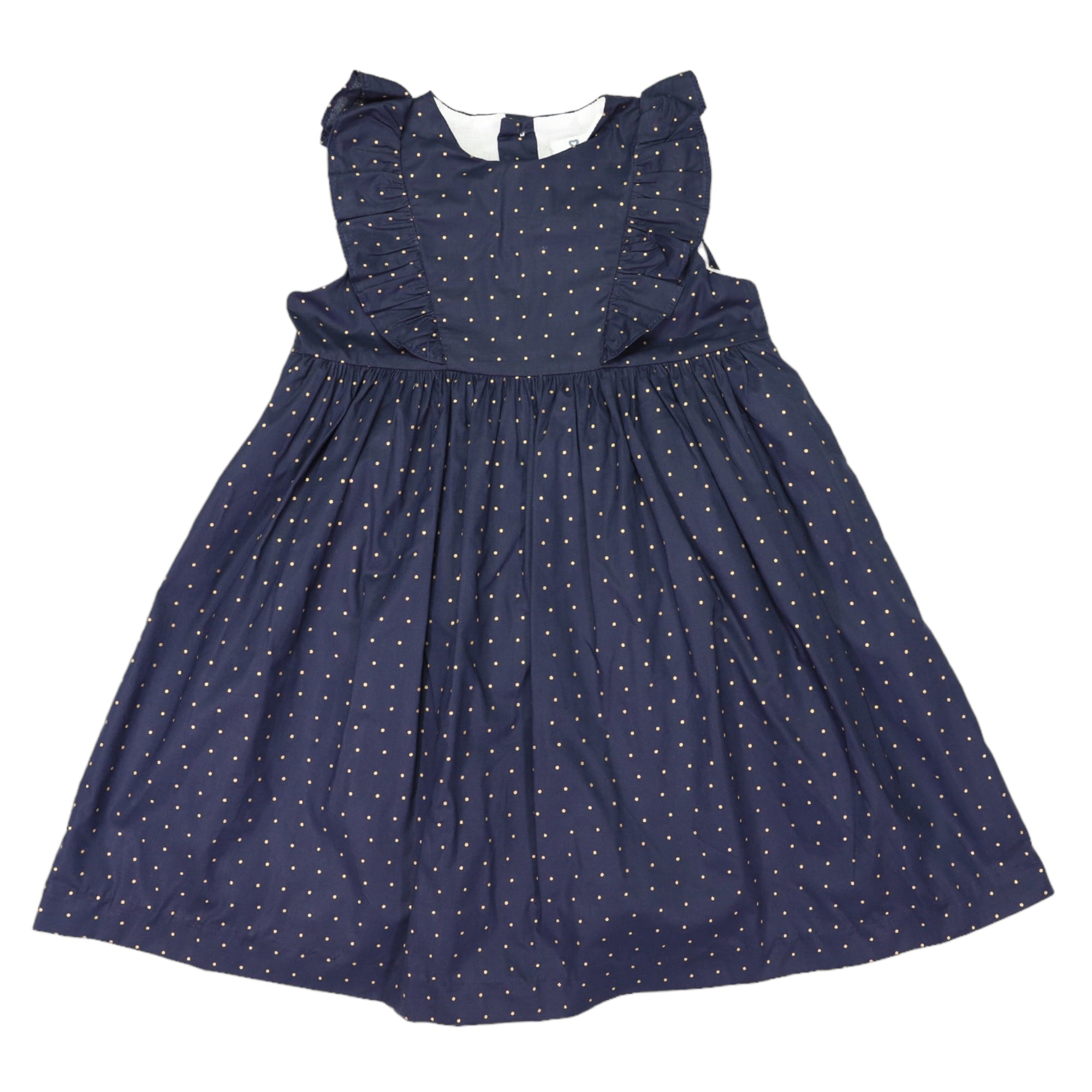Gold Spot Frill Dress Navy Korango Gold Spot Frill Dress Navy Korango