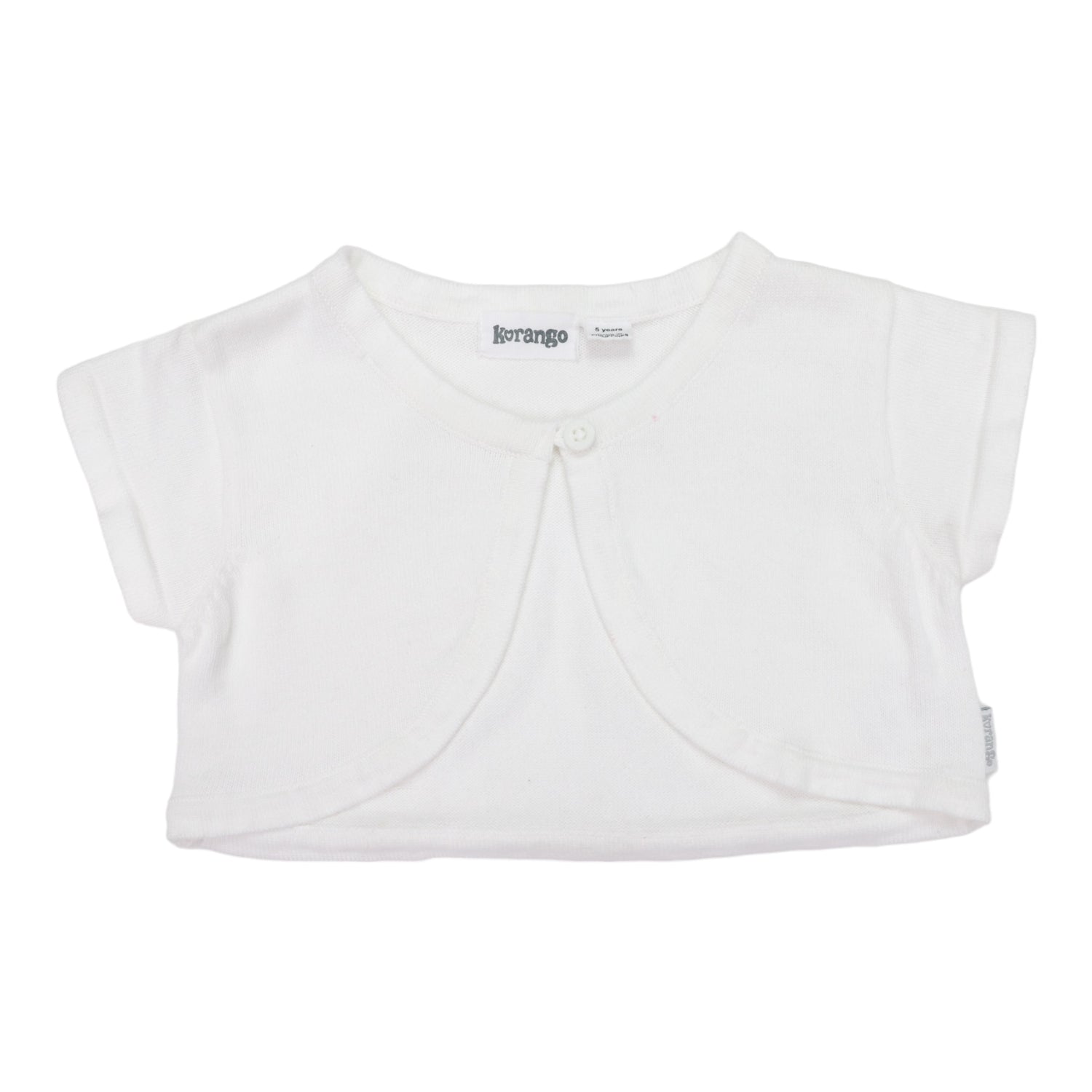 Crop Knit Cardigan White