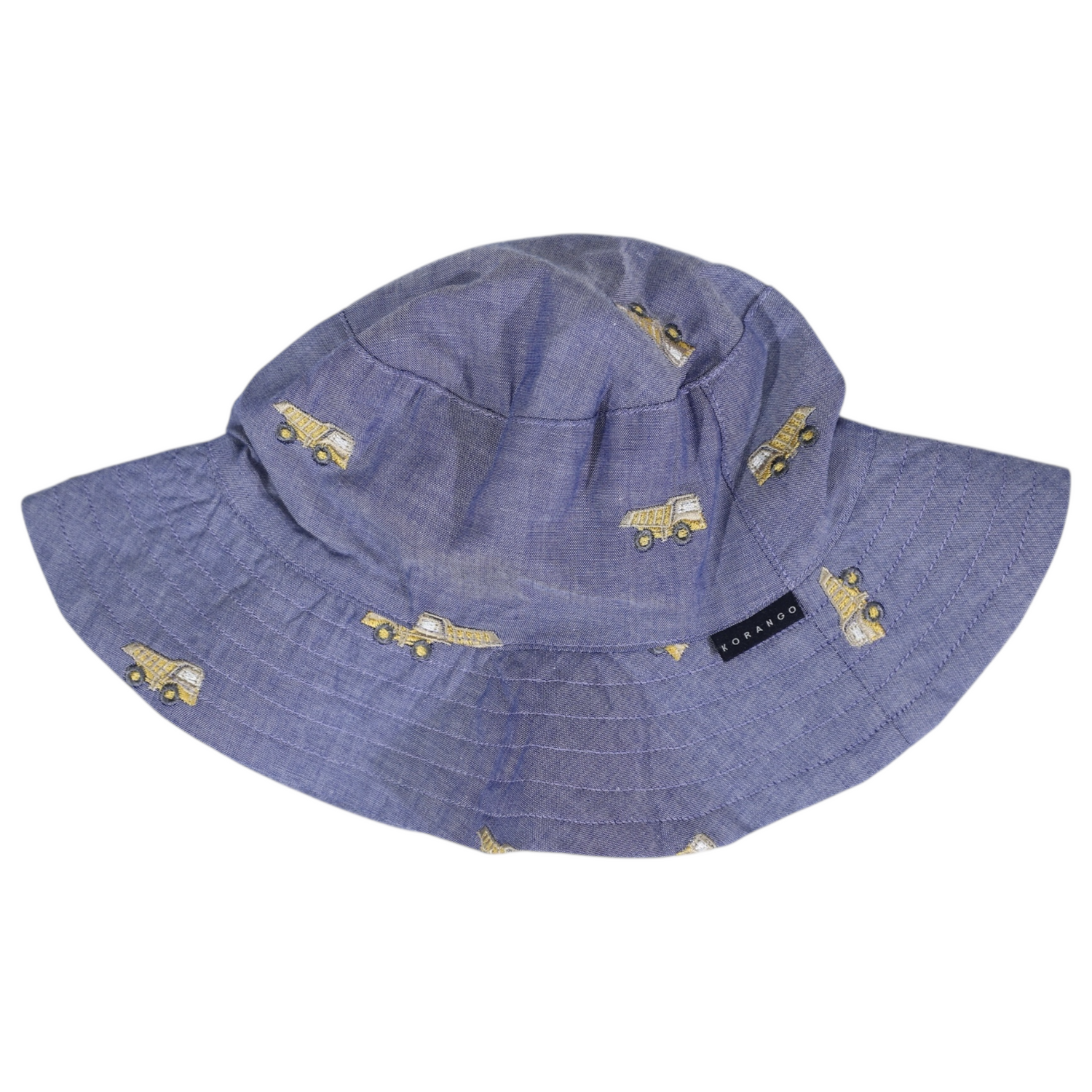 Embroidered Truck Chambray Sun Hat Dark