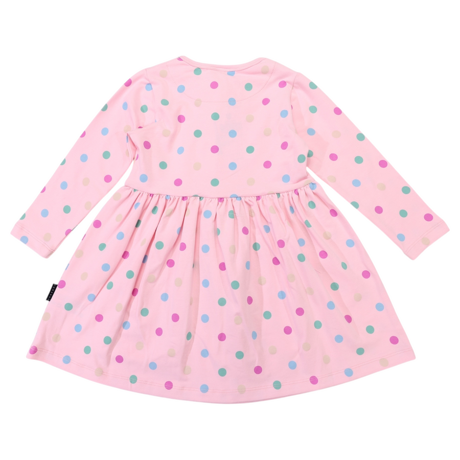 Polkadot Cotton Dress Pink