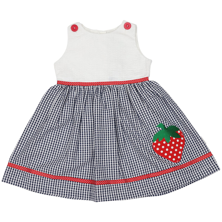 Strawberry Seersucker Dress