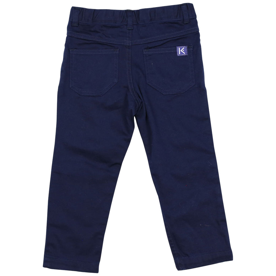 Stretch Twill Chino with Adjustable Waist Navy