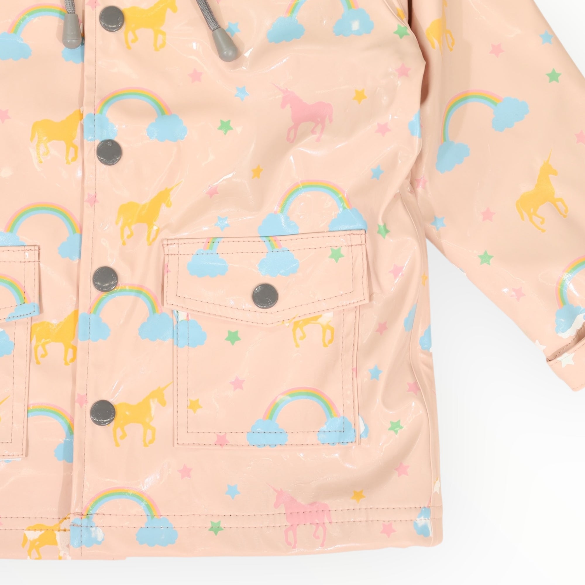 Colour Change Unicorn Raincoat Dusty Pink