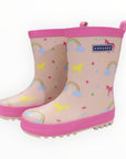 Unicorn & Rainbows Gumboot Dusty Pink