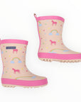 Unicorn & Rainbows Gumboot Dusty Pink