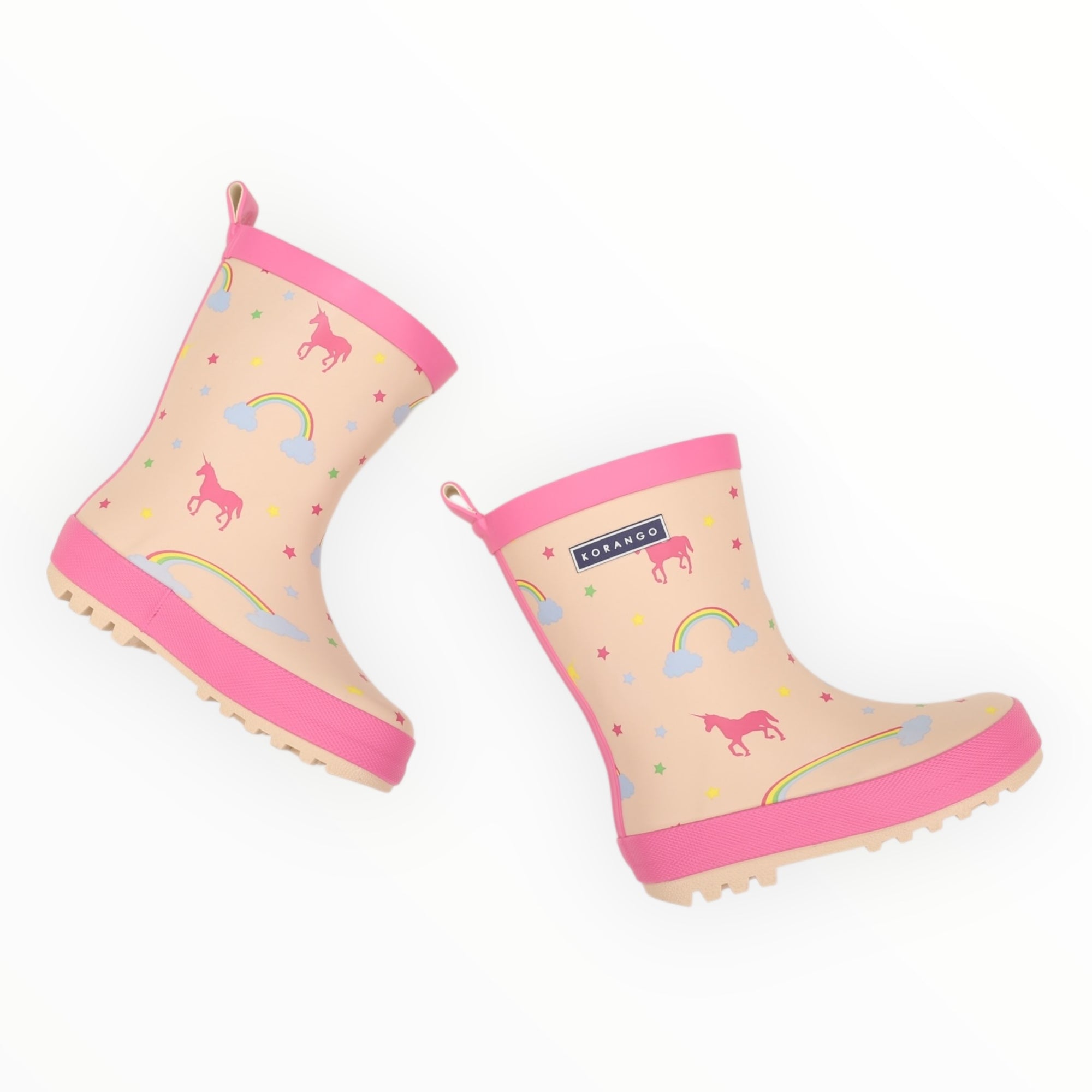 Unicorn &amp; Rainbows Gumboot Dusty Pink