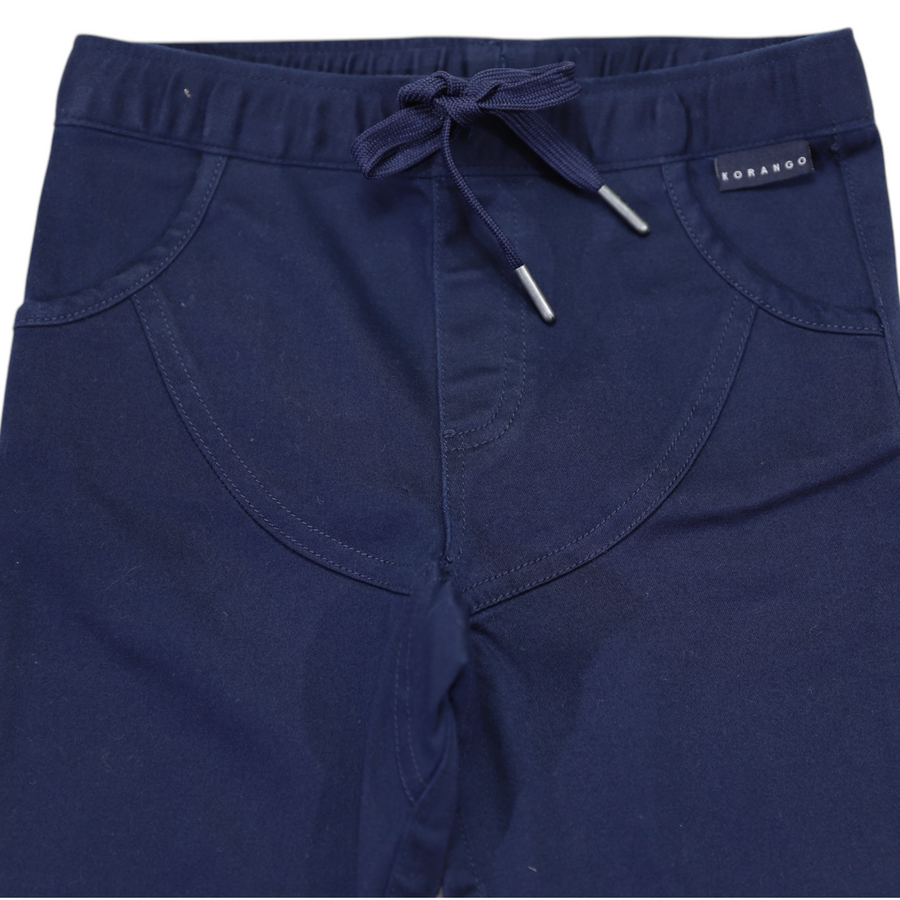 Stretch Twill Pant with Drawstring Navy