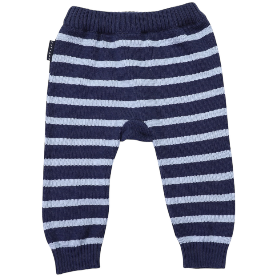 Striped Knit Legging Navy Stripe