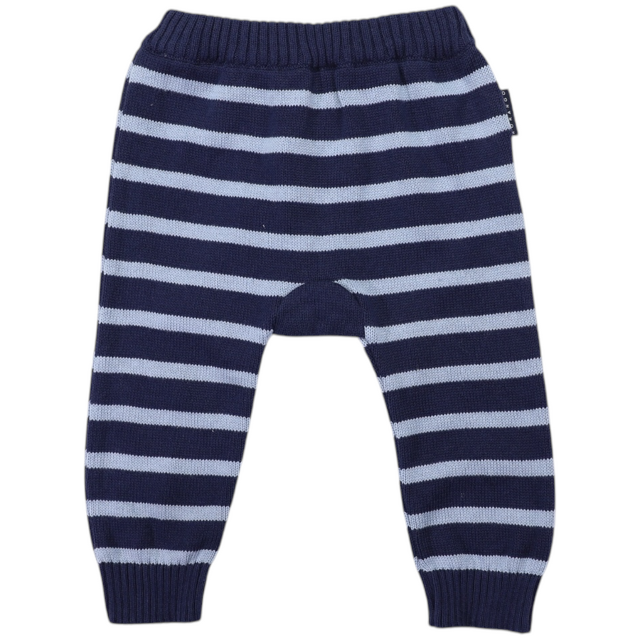 Striped Knit Legging Navy Stripe