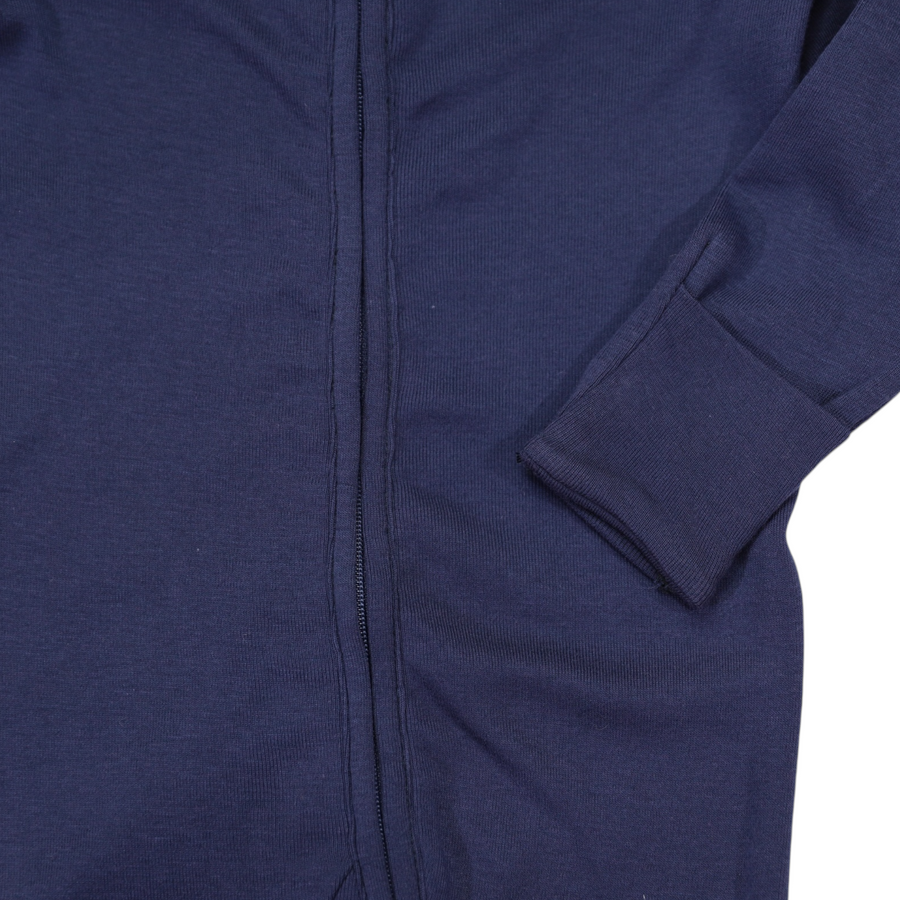 Double Zip Cotton Modal Romper Navy