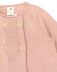 Textured Knit Jacket Dusty Pink