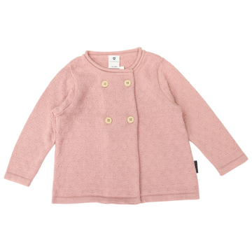 Textured Knit Jacket Dusty Pink