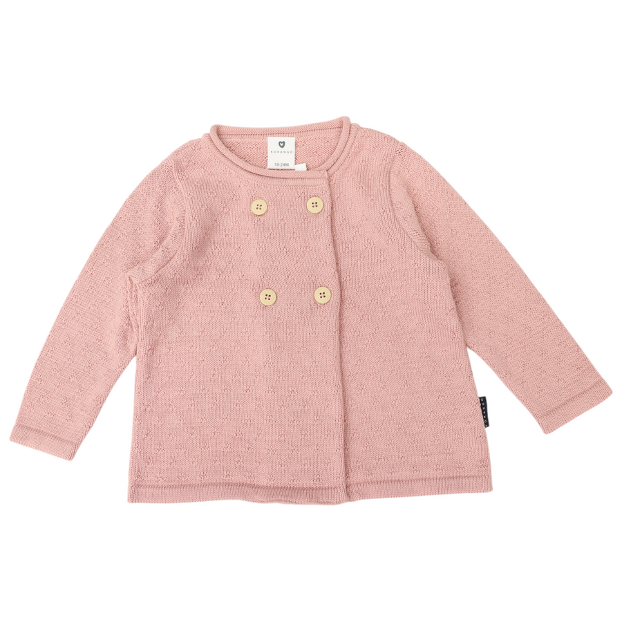 Textured Knit Jacket Dusty Pink