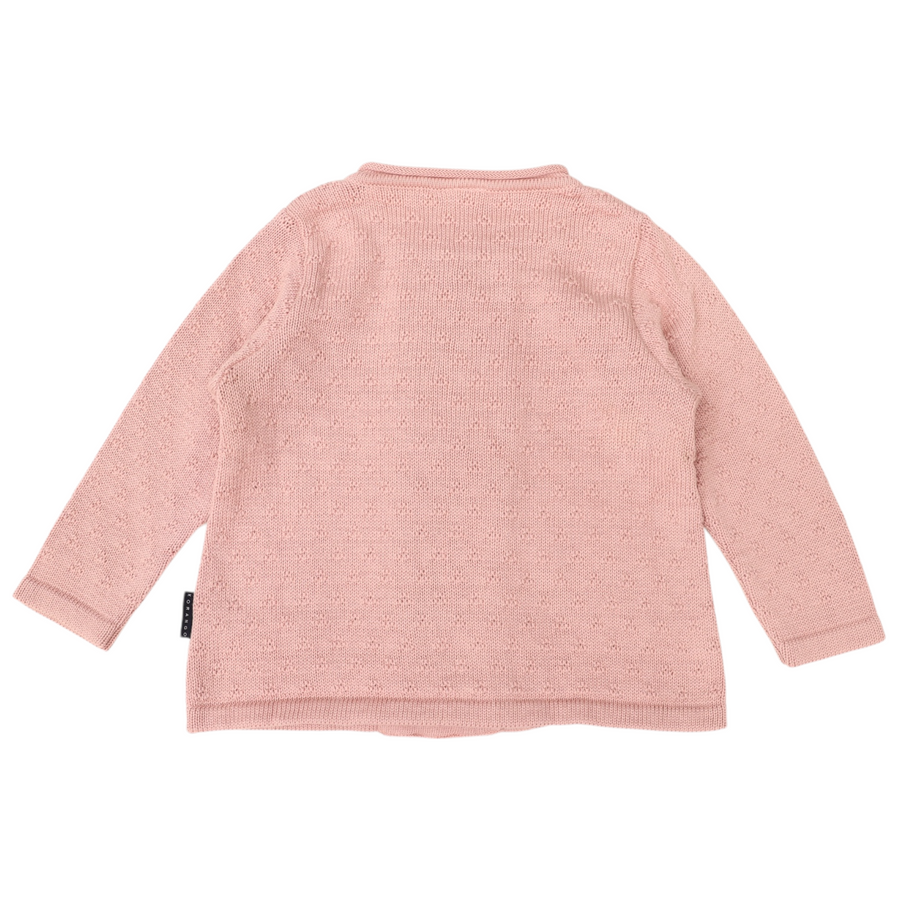 Textured Knit Jacket Dusty Pink