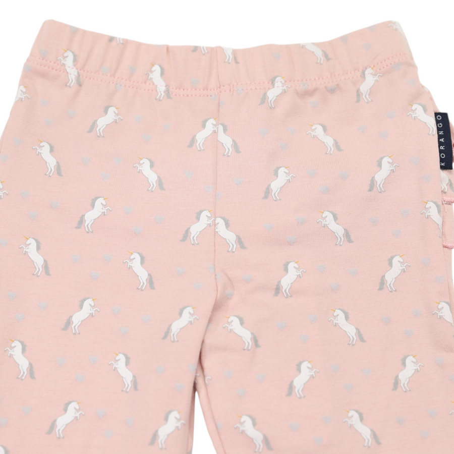 Unicorn Ruffle Legging Dusty Pink