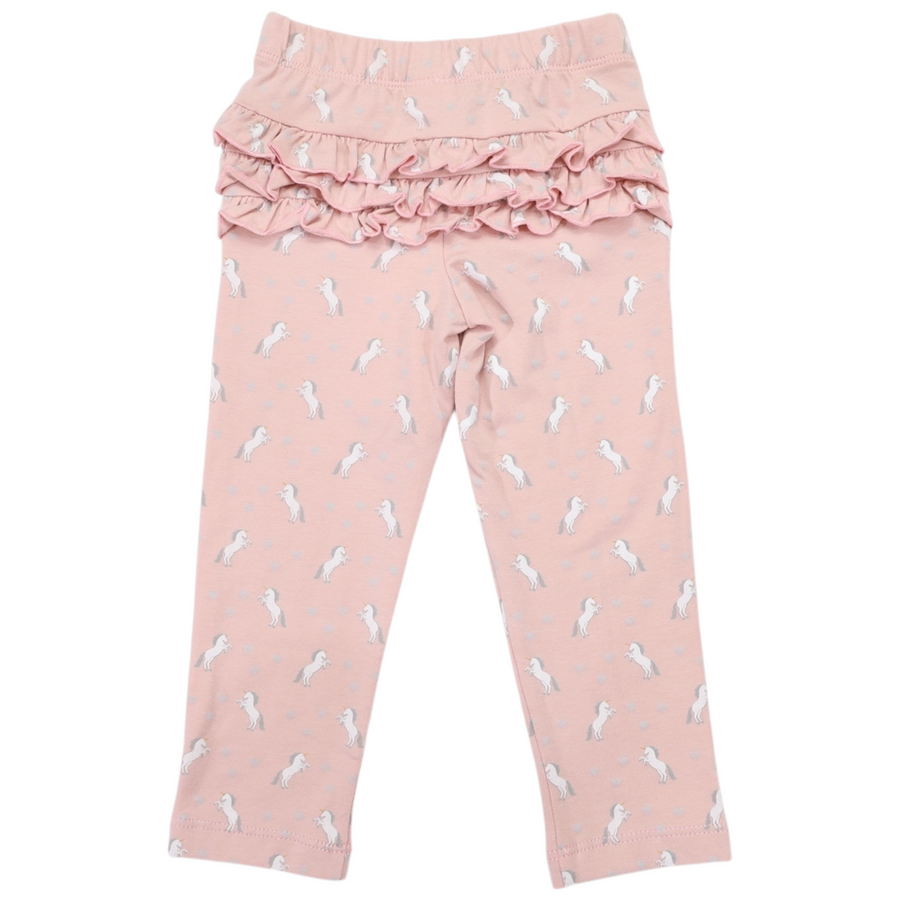 Unicorn Ruffle Legging Dusty Pink