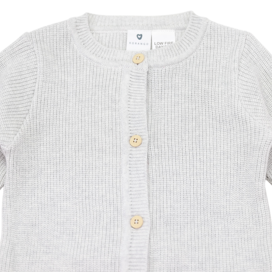 Plush Knit Romper Grey Marle