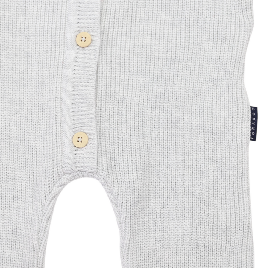 Plush Knit Romper Grey Marle
