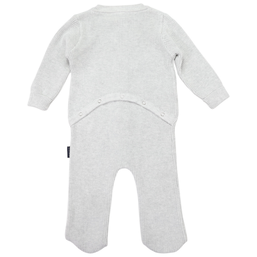 Plush Knit Romper Grey Marle