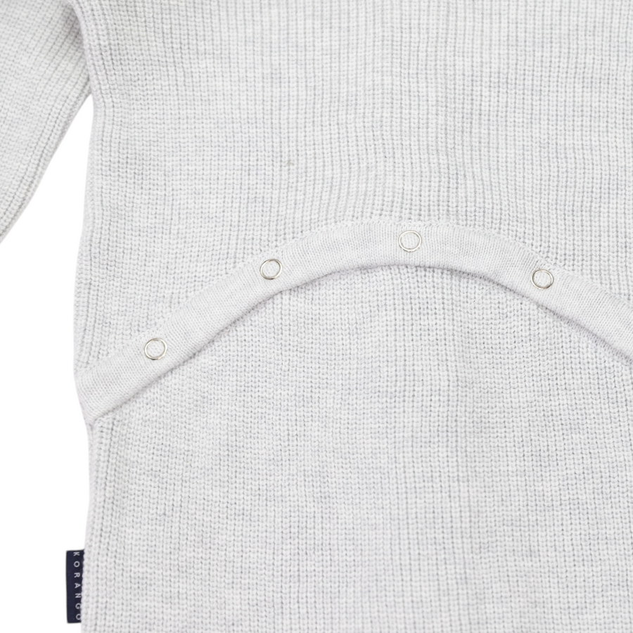 Plush Knit Romper Grey Marle
