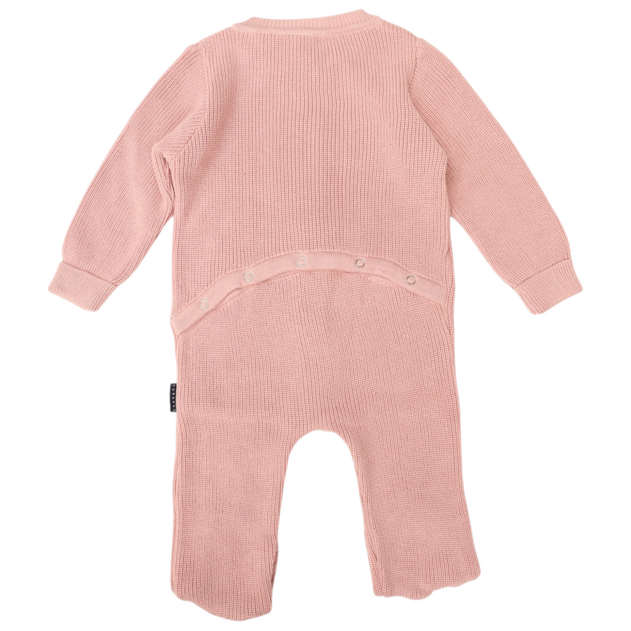 Plush Knit Romper Dusty Pink