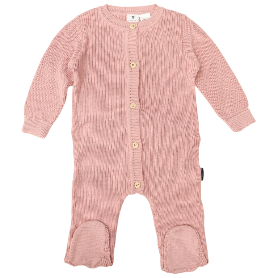 Plush Knit Romper Dusty Pink